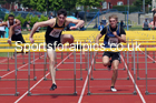 Mens under-20s 110 metres hurdles, 2021 Northern Senior and Under-20s Champs., Leigh. Photo: David T. Hewitson/Sports for All Pics